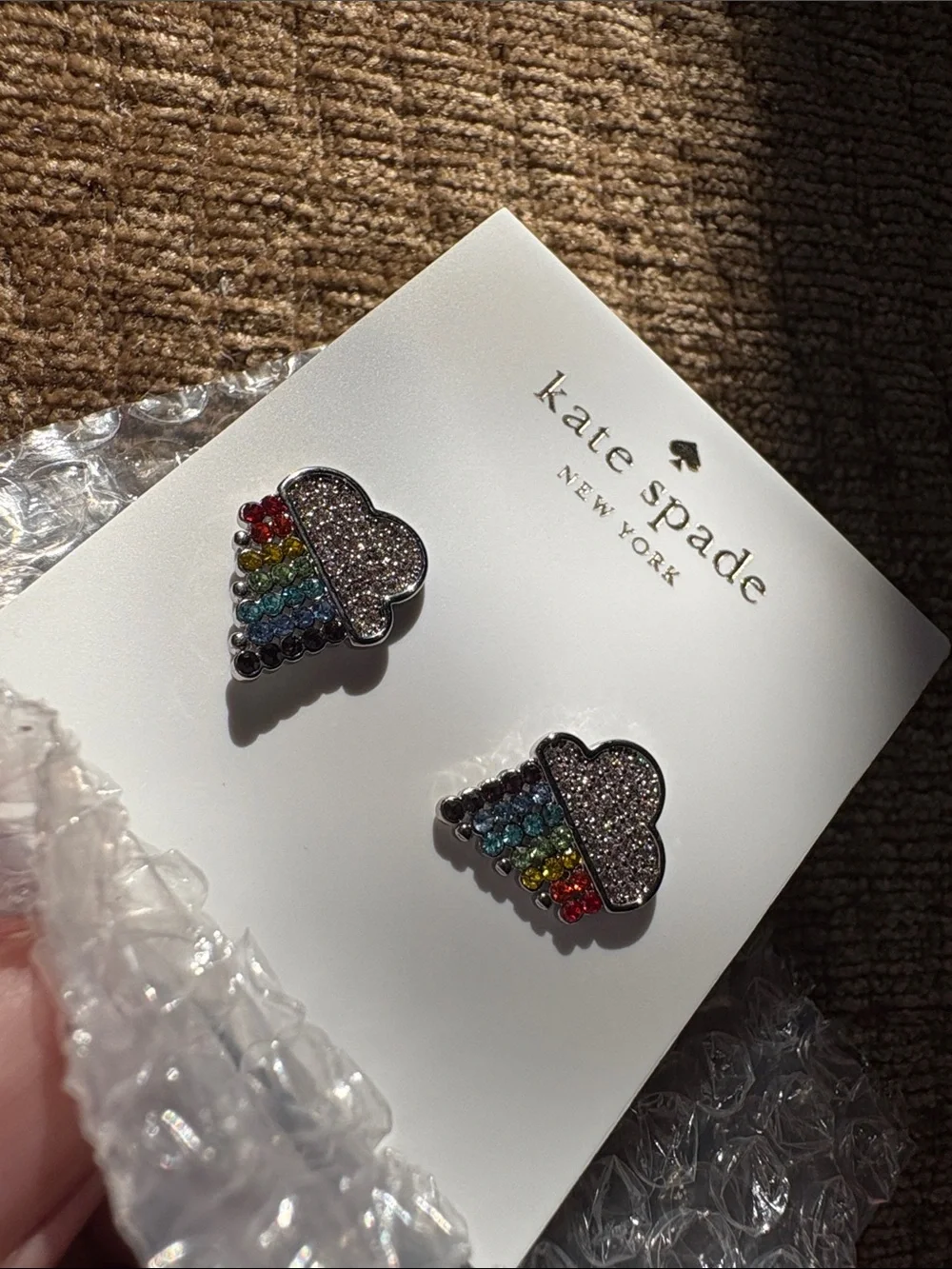 kate spade Kids Rainbow Cloud Stud Earrings - Multicolor